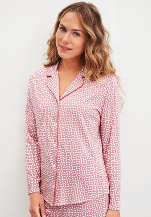 FAVOURITES LOVE LANGARM MIT KNÖPFEN - Pyjamashirt - daret red