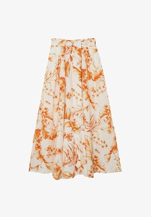 Reiss, A-lijn rok - ivory orange