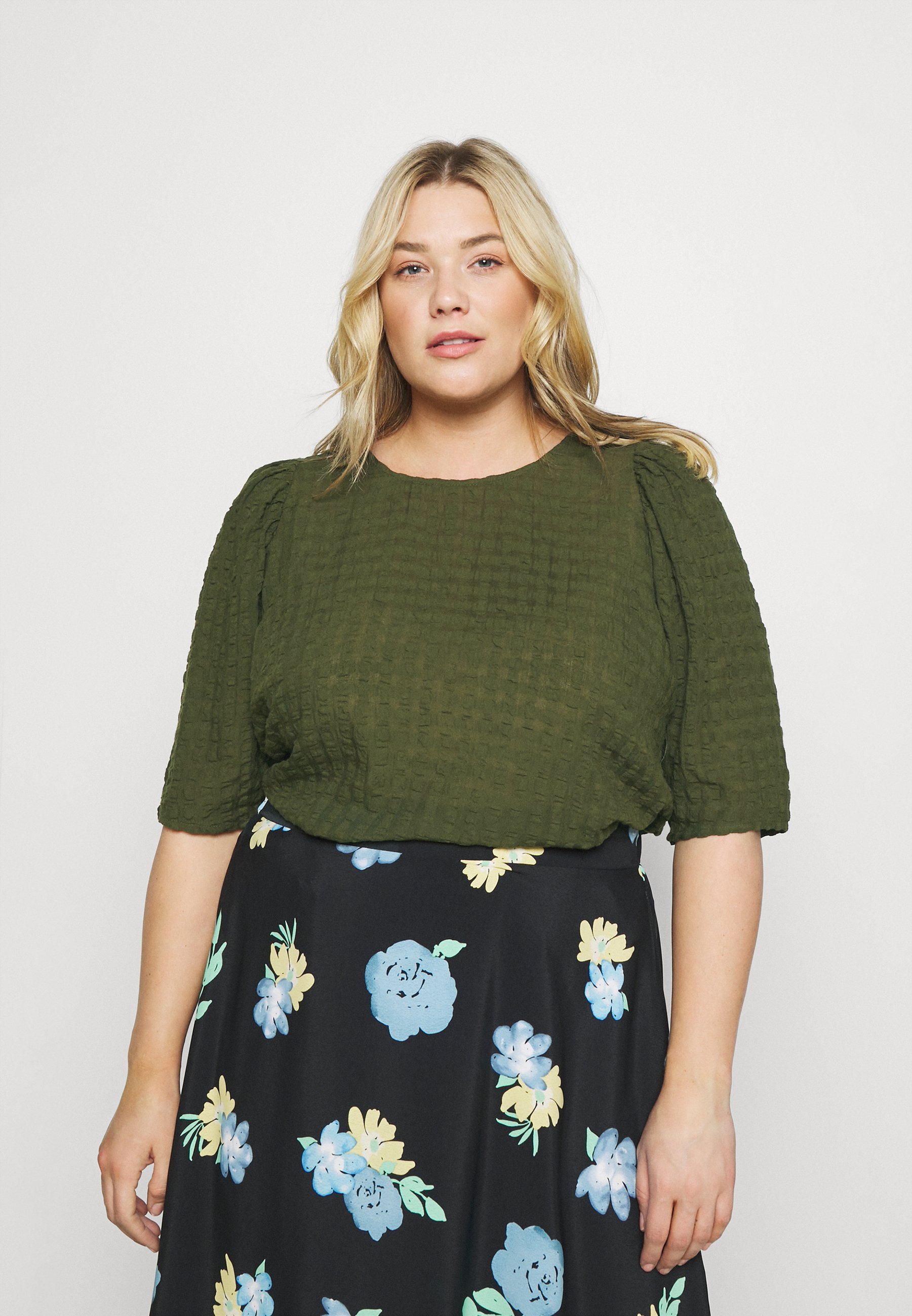 Women VMPOLITE 3/4 O-NECK BLOUSE CURVE - Blouse Women VMPOLITE 3/4 O-NECK BLOUSE CURVE - Blouse