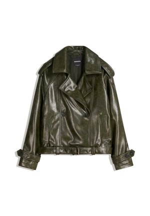 Kunstlederjacke - dark green