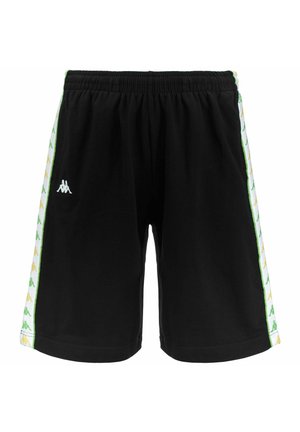 Pantaloncini sportivi - black/white/green dusty