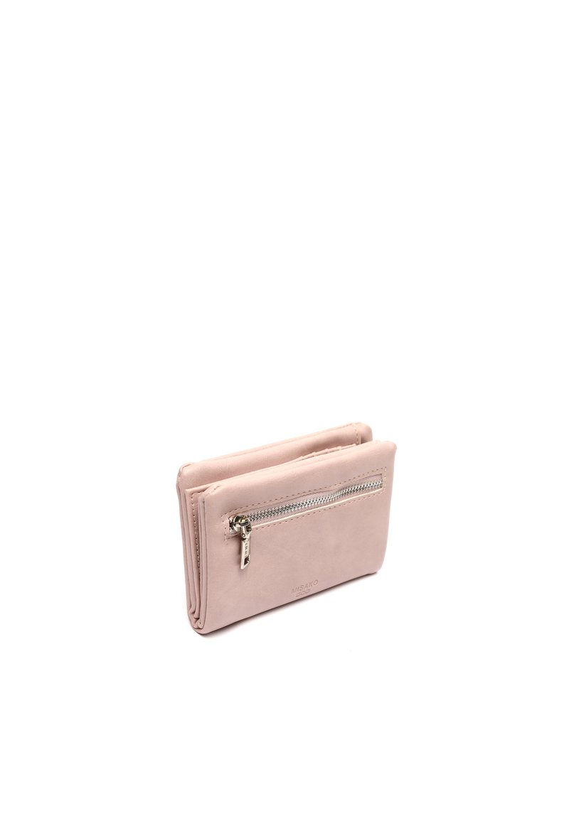 Portamonete MISAKO Nescojo Medio – Effetto Pelle Rosa Con Dettagli Metallici, 10x13x3 Cm