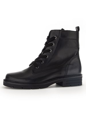 Botines con cordones - schwarz/schwarz