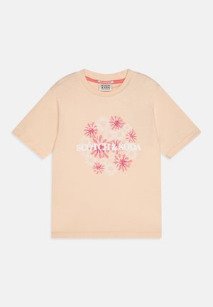 RELAXED FIT GARMENT DYED - Marškinėliai su spaudiniu - powdered peach