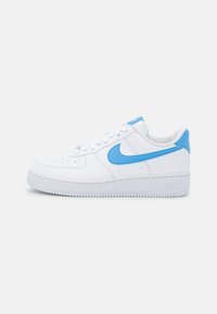 white/university blue/metallic silver