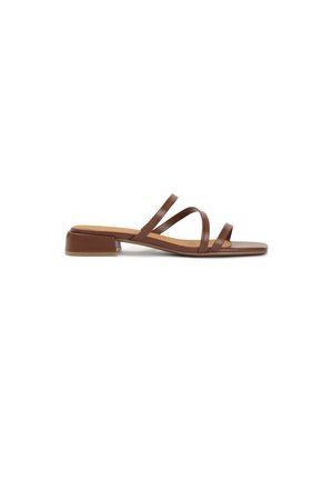 Pantolette flach - brown