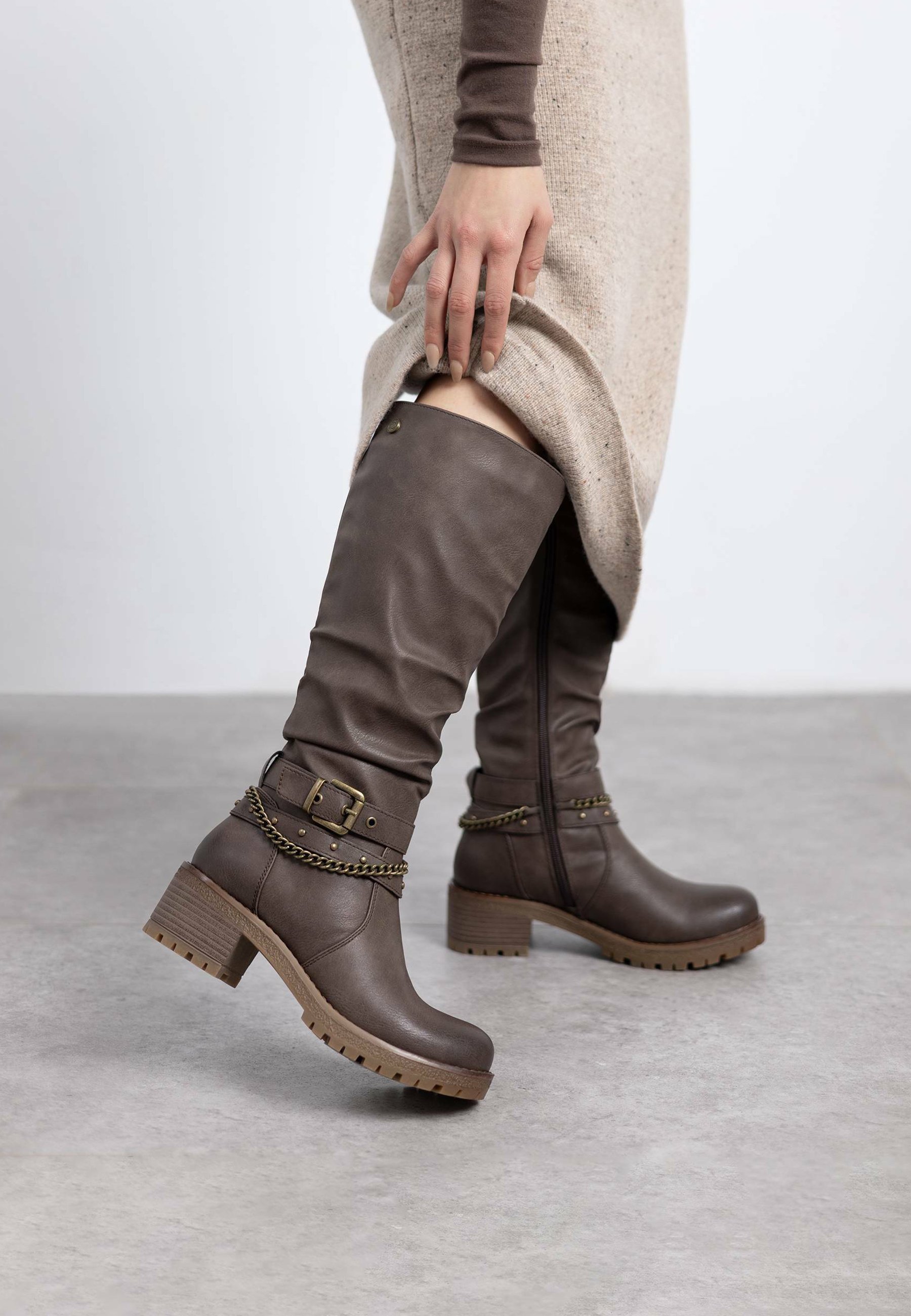 Refresh Botas con plataforma brown/marrón
