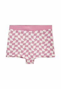 Next Bikinio apatinė dalis - pink white contrast checkerboard