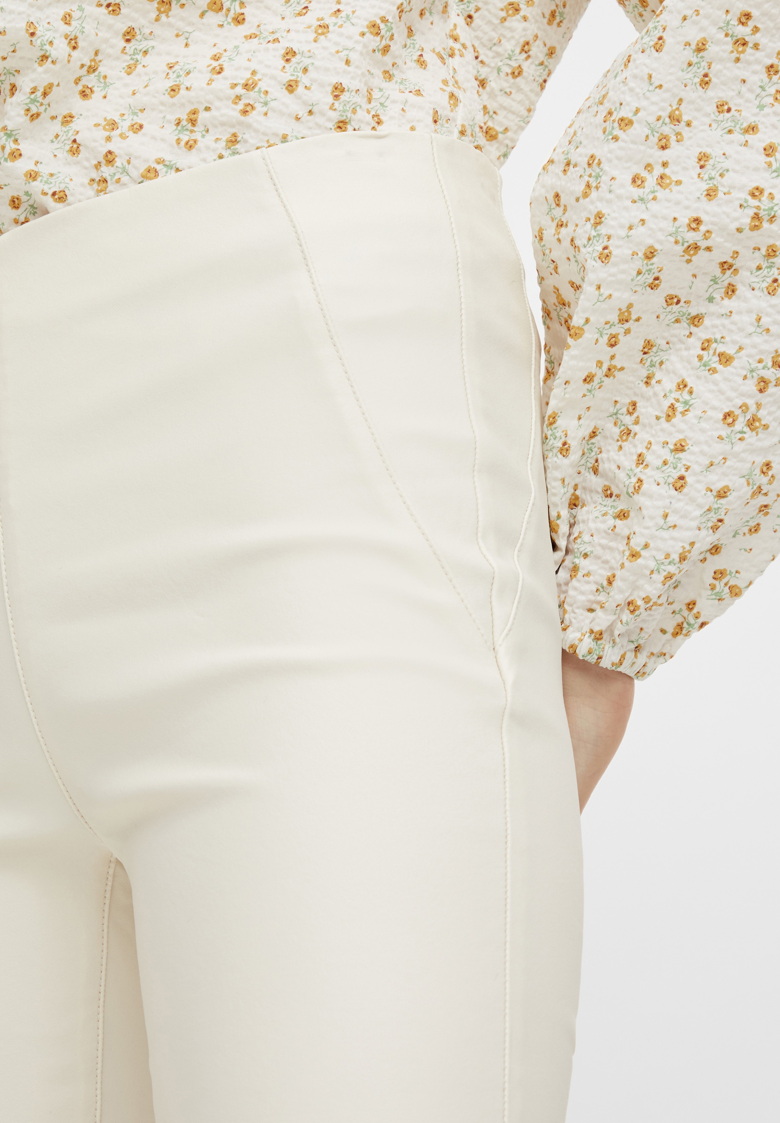 Damer OBJBELLE COATED - Leggings Damer OBJBELLE COATED - Leggings
