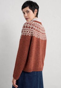 Seasalt Cornwall PORT KINNIS  - Svetr - brown wag tail burnt umber aran