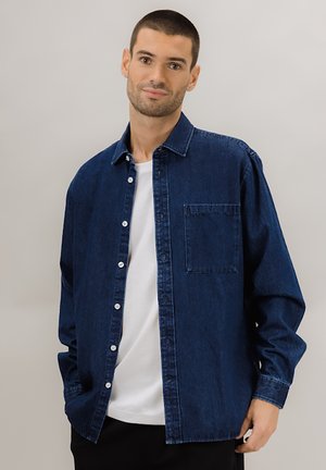 Button down-skjorte - dark blue denim