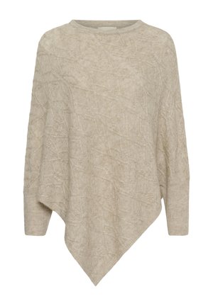 Cream, CRELSIE PONCHO - Cape - light brown lentil melange