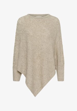 Cream, CRELSIE PONCHO - Cape - light brown lentil melange