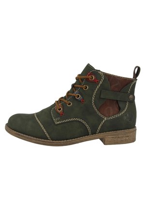 Lace-up ankle boots - green