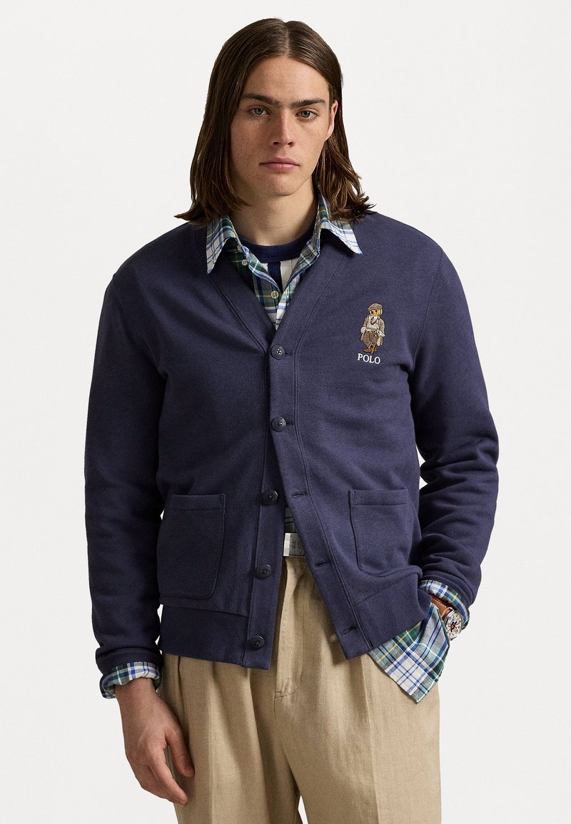 Polo Ralph Lauren POLO BEAR FLEECE CARDIGAN - Kardigán - faded blue
