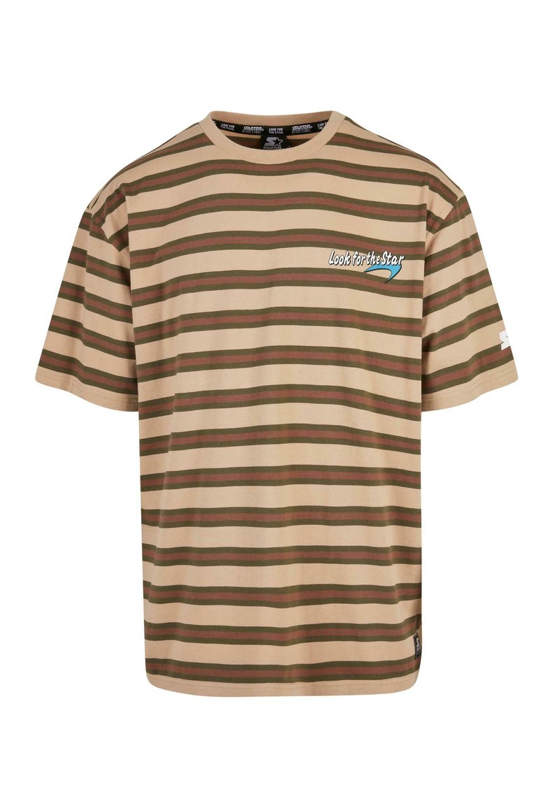 Starter HERREN STARTER LOOK FOR THE STAR - Marškinėliai su spaudiniu - unionbeige darkolive bark