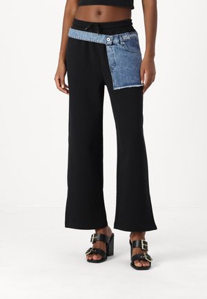 Karl Lagerfeld Jeans RELAXED MIXED PANT - Treningo apatinė dalis - black denim