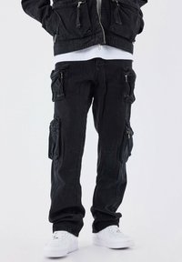 Project X Paris BRUTE WORKWEAR MULTI POCHES - Relaxed fit jeans - noir