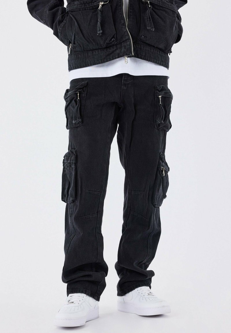 Project X Paris BRUTE WORKWEAR MULTI POCHES - Relaxed fit jeans - noir