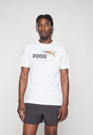 Puma LOVE WINS TEE - Camiseta estampada - white