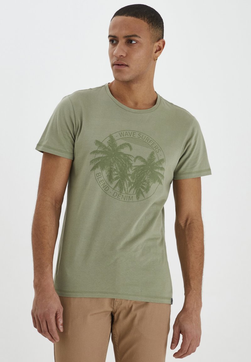 Blend BHDAVIS - T-shirts med print - oil green