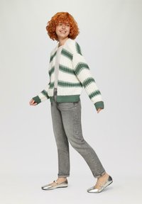 QS Strickjacke - dunkles salbeigrün