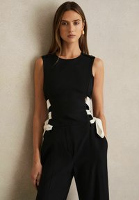 Reiss SIDE WIDE-LEG - Kezeslábas - navy/white