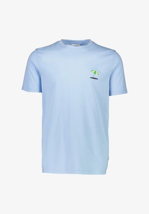 Lindbergh, EMBROIDERY TEE - T-shirts basic - lt bright blue