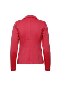 Červený dlouhý rukávový blazer s límečkem, přiléhavý design a detaily švů. Vyrobeno z hladkého materiálu s čistým zadním dílem. Bez viditelných zapínání.