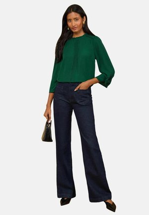Love & Roses, BOW CUFF DETAIL 3/4 SLEEVE BLOUSE - Blouse - emerald green
