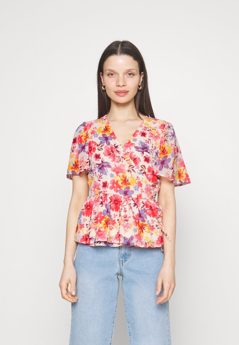 ONLY Petite ONLSTAR LIFE FIA WRAP TOP - Μπλούζα - camellia rose star