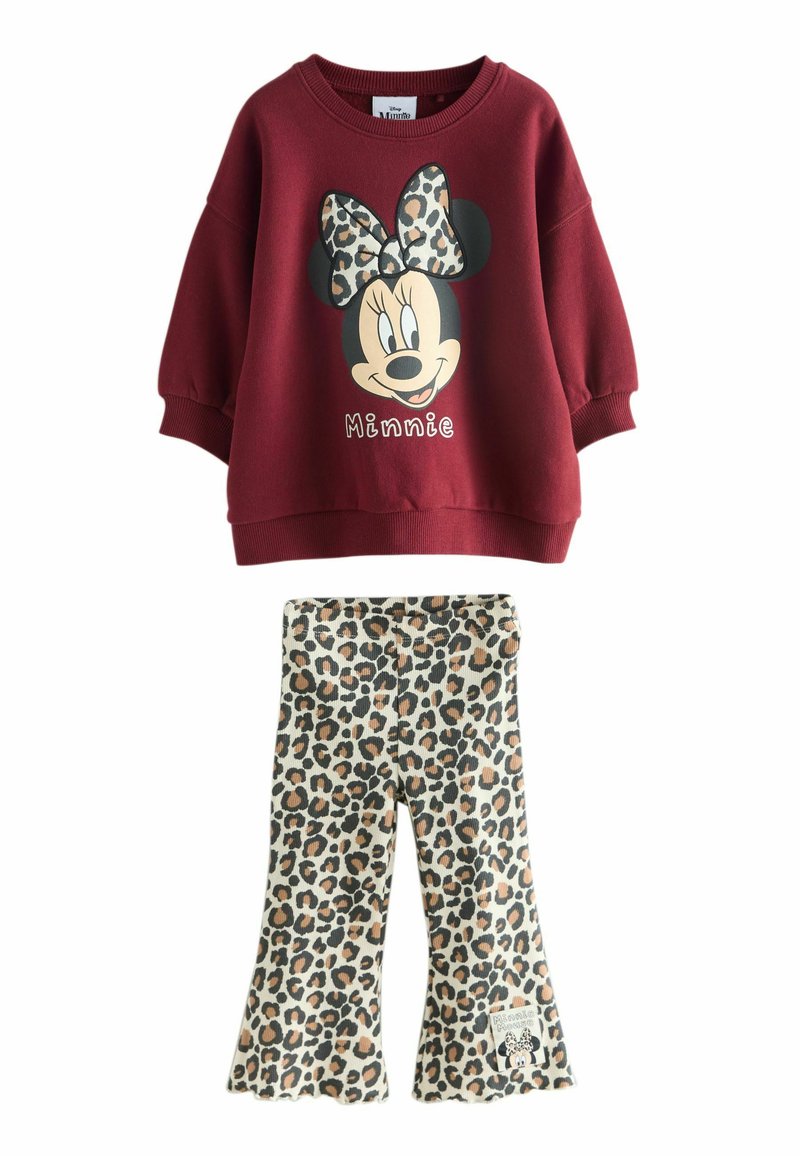 Robe Sweat-shirt Minnie Mouse Léopard & Noir - Taille 12 Ans - Monnalisa - Nylon