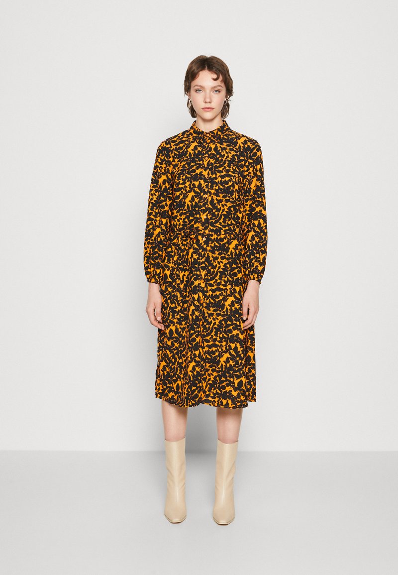JDY JDYJILL MIDI SHIRT DRESS - Vestido camisero - orange pepper