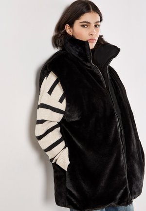 REVERSIBLE OVERSIZED PUFFER - Bodywarmer - black