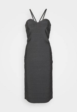 Hervé Léger ICON STRAPPY SWEETHEART MIDI DRESS - Jersey dress - charcoal