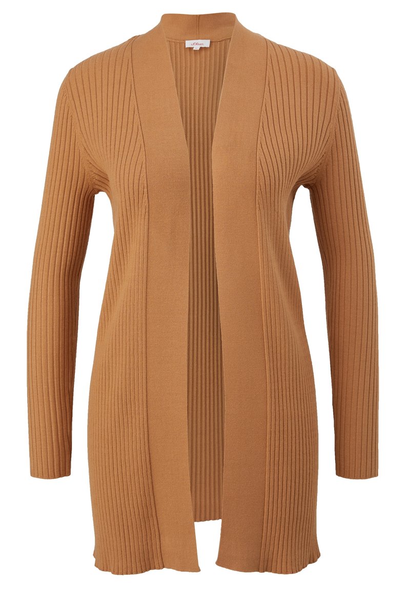 S Oliver Strickjacke Damen Hellbraun Qs By Damen QS By Stickjacke