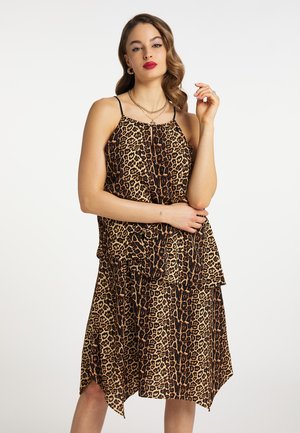 faina, Jurk - beige leo