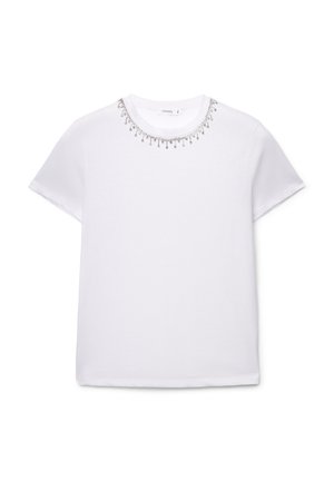 Terranova, CON STRASS EFFETTO COLLANA - T-shirt con stampa - bianco ottico