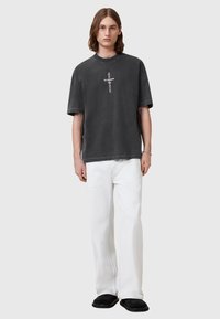 AllSaints CREW - Printtipaita - washed black