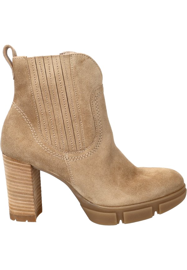 High Heel Stiefelette - beige