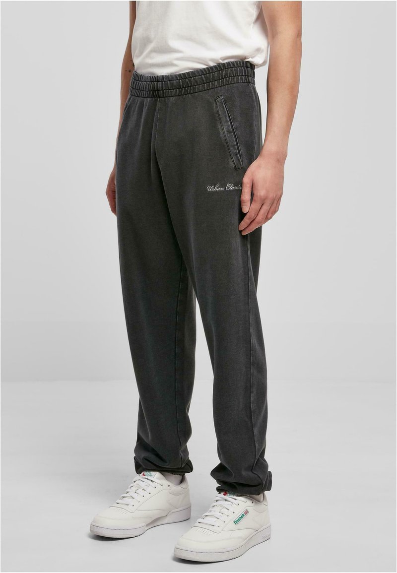 Urban Classics Small Embroidery Pantaloni Jogger Uomo Con Ricamo, Vita Elastica E Polsini