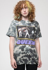Paradiso Clothing QUEEN KILLER QUEEN DIP DYE WASH - Print T-shirt - grey