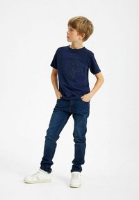 The New TNLAMARO  - Trükipildiga T-särk - navy blazer