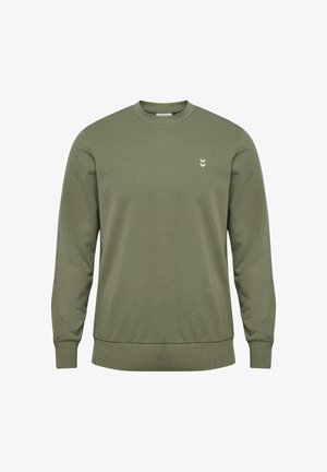 Hummel, HMLPULSE CO CREWNECK - Sweatshirt - deep lichen green