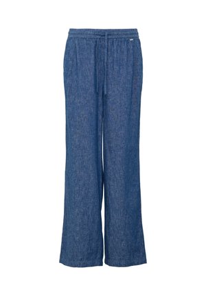 s.Oliver WIDE-LEG-AUS IN -OPTIK - Wide Leg - blau