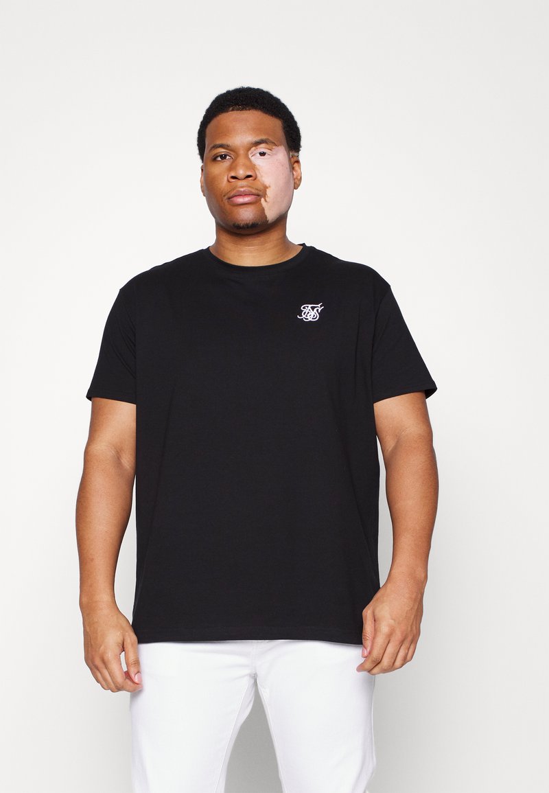 Jeans Uomo SikSilk Basic Denim Nero | Vita 30, Fit Slim, Gamba Carota