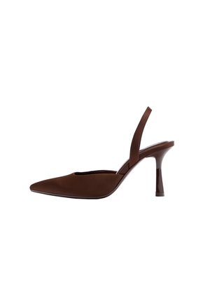 SATIN EFFECT STILETTO - Klasične pete - brown