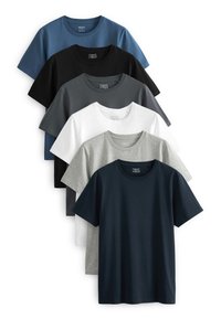 6 PACK STANDARD - Základné tričko - black  slate  grey marl  white  navy  blue