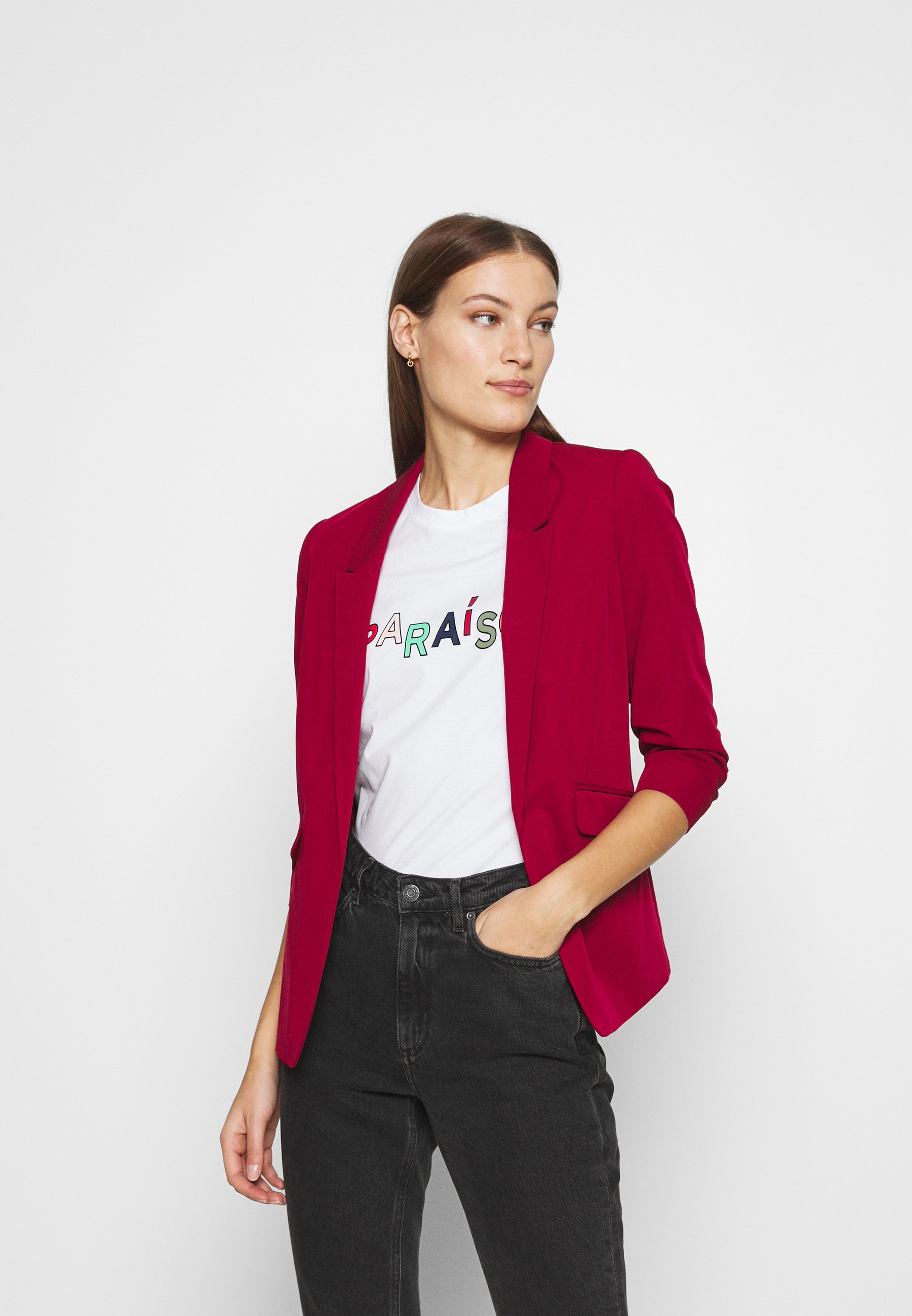 red edge to edge jacket