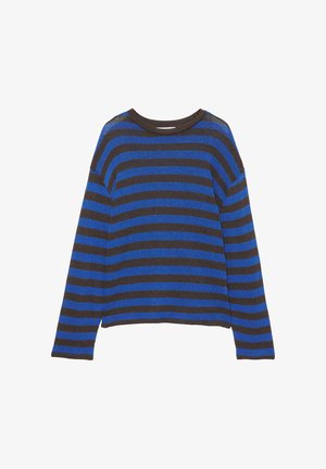 PULL&BEAR, STRIPED KNITTED - T-SHIRT - Pullover - blue
